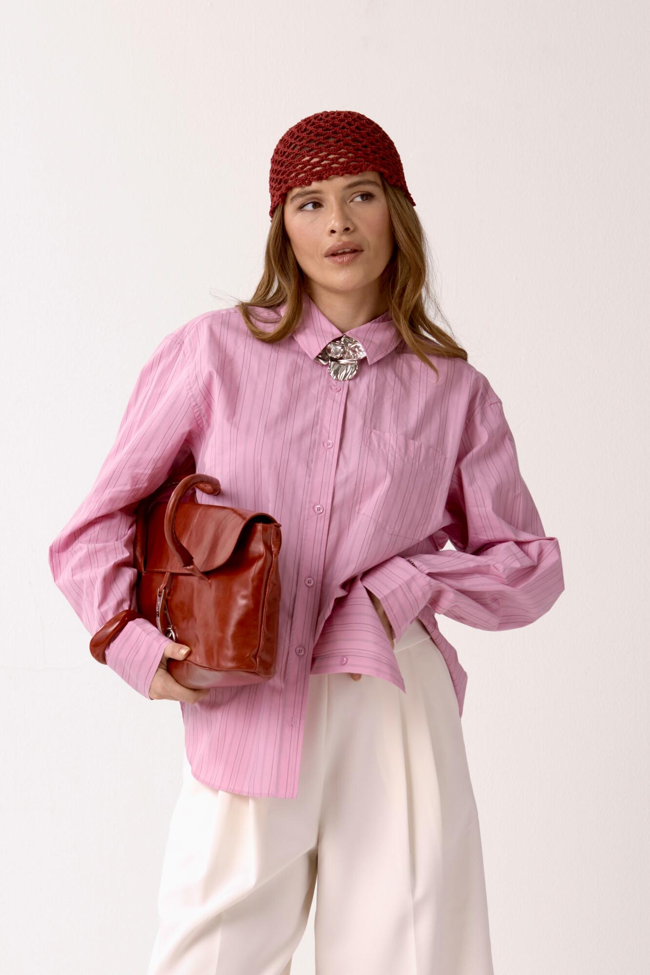 Salova Pocket skjorte - Orchid Fudge St.